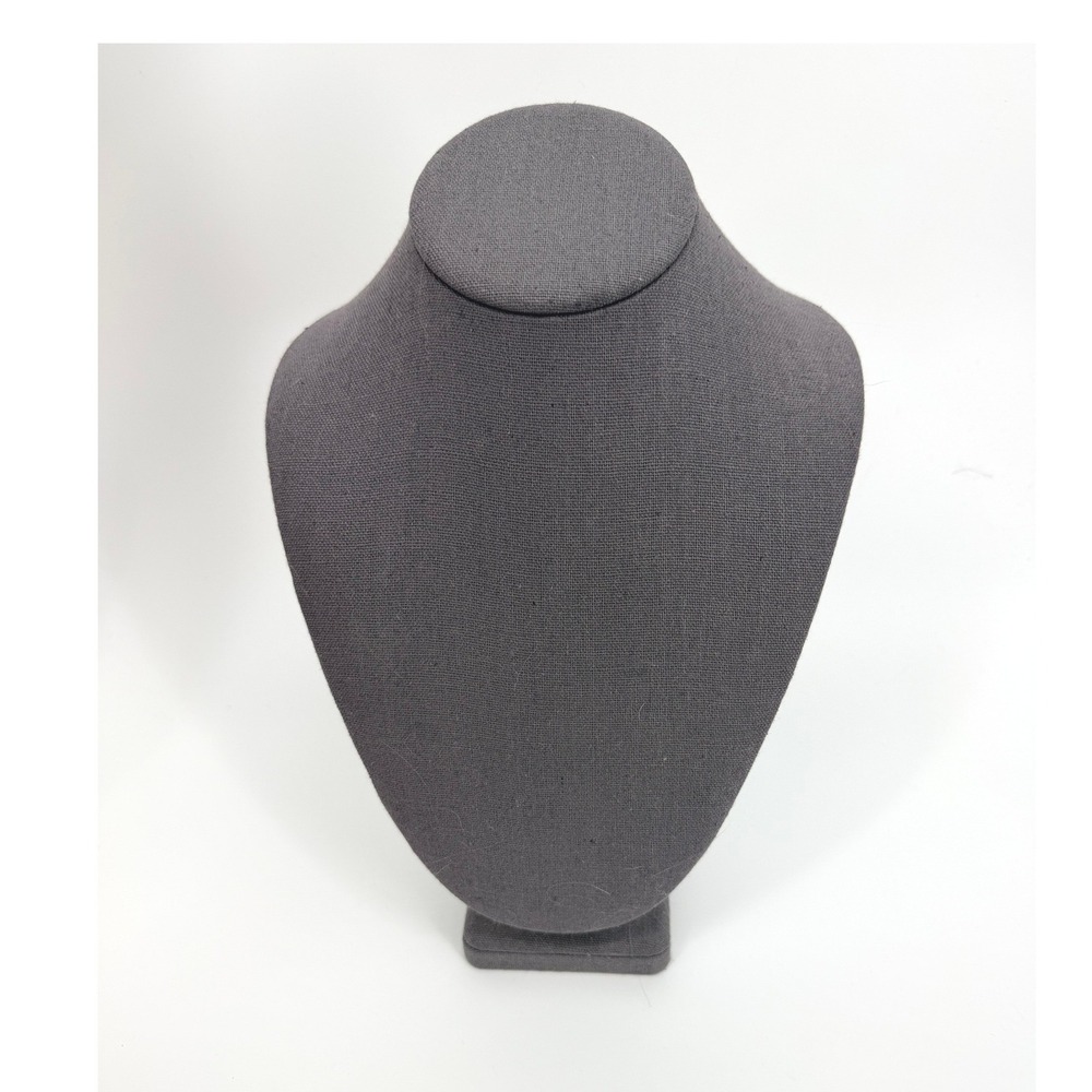 Charcoal Grey Necklace Display Bust Jewelry Mannequin Stand 11 Inch